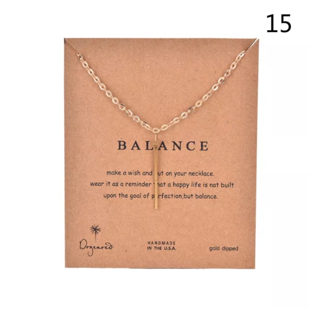 “Sara” Gold Vertical Bar necklace delicate dainty